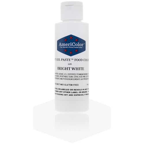 AmeriColor Soft Gel Paste Food Color, 6-Ounce, Bright White