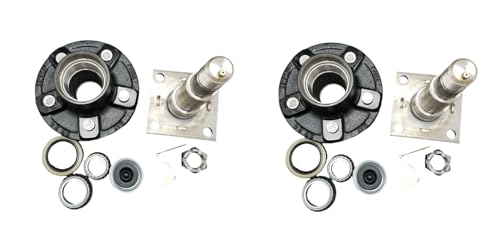 Everything for trailers, RVs and trucks and more - Pair 5 x 4.5 Replacement Idler Hub Spindle Kit w/Flange Trailer For Axle 3500# 84 (FS1XN-2561)