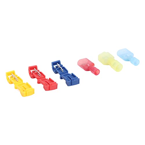 Electrical T Tap Connectors Set Wire Connector Male Spade Terminals Kit 60 Pack Cord Adapter Connector Adaptor Wire Joiner Wire Coupler Connector Adapter Spade