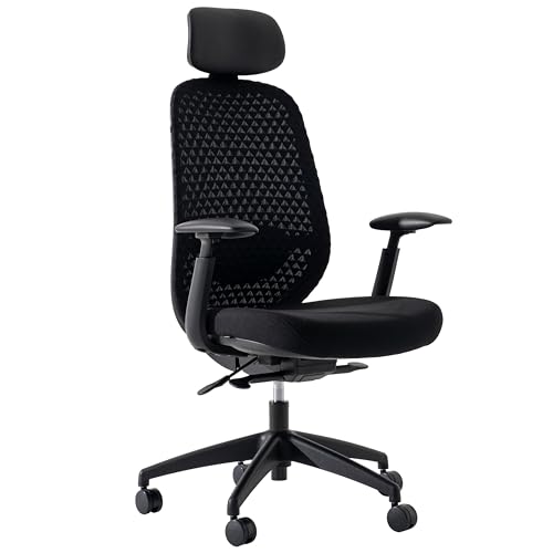 Image of SEATCO S1 Ergonomic Office Chair with 3D Breathable Mesh, Adjustable Seat Depth, Adjustable Lumbar Support, 4D Padded Armrests, 90-135° Tilt Lock, Gaming Chair Adults, Desk Chair, Up To 330 lbs, Black