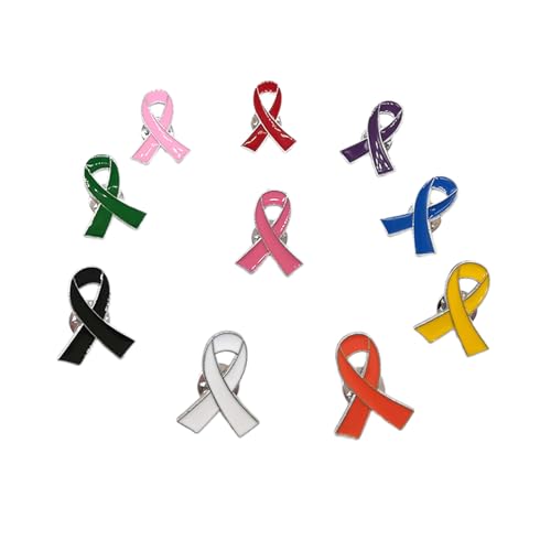 ROYALEAD Lot de 10 broches en forme de ruban en