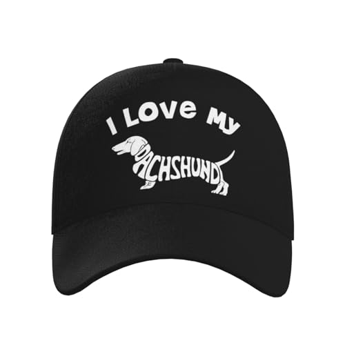 I Love My Daschund Baseball Hats for Men and Women - Classic Adjustable Hats2