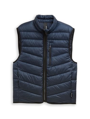 TOM TAILOR Herren 1048506 Weste, 10668 - Sky Captain Blue, S EU – Ansicht 2