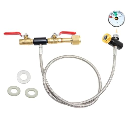 CGA320 G1/2 CO2 Cylinder Refill Adapter Hose, CO2 Refill Station Connector Kit for Filling soda-maker(CGA320 to TR21-4, Dual Valve With Gauge) (24 Inch)