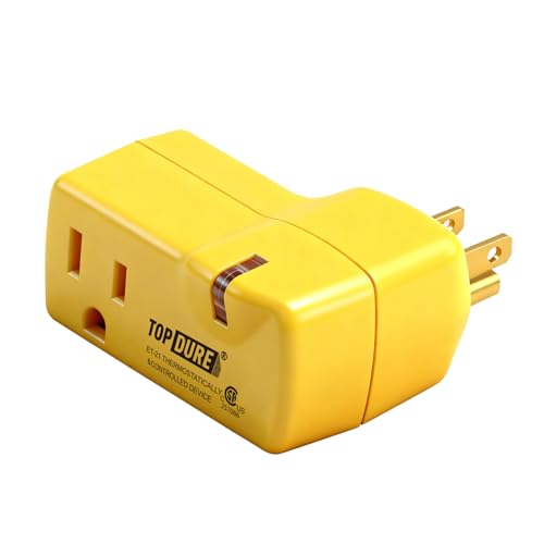 TOPDURE Freeze Thermostatically Controlled Outlet for Heating Cable On Below 38℉ and Off Over 50℉