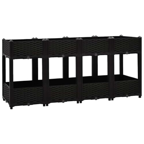 vidaXL Fioriera Rialzata 160x40x71 cm in Polipropilene