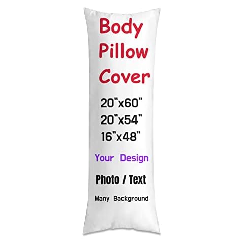 Custom Long Body Pillowcase with Photo/Text Cover