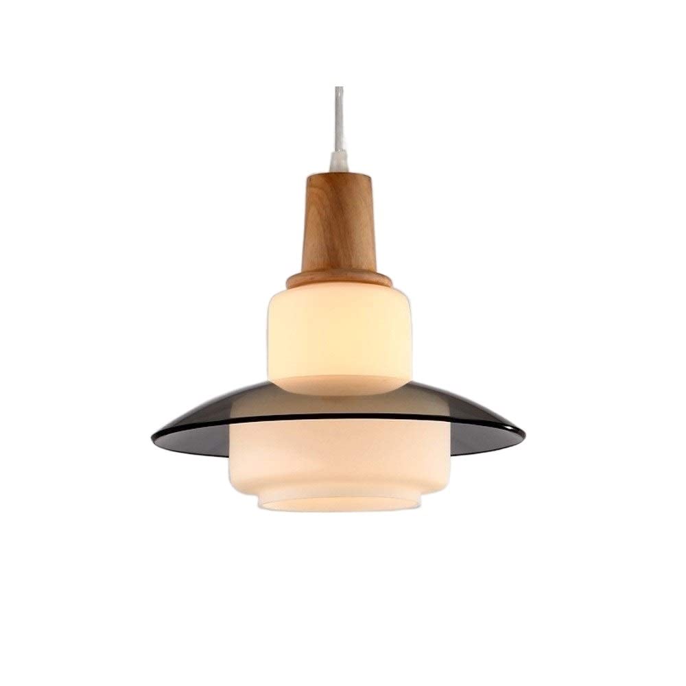 Lustre en bois massif E27 style nordique pour plafond de restaurant