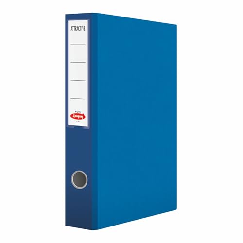 Image of Anupam Cobra Spring File | Full Size (F /S) | Robust Textured Cover | Steel Spring Binder | Large Capacity Document File | Finger Hole for Easy Shelf Access | for Office & Home (Royel Blue, Pack of 2)