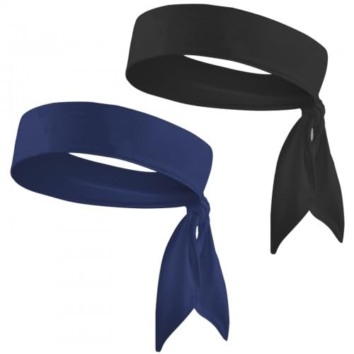 2 pezzi Fascia di Tennis, Fasce Elastiche per Capelli, Sport Headband, Headband Unisex, Fasce Sportive Elastiche, per la Testa per Corsa, Basket, Yoga, Fitness