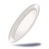 Marken QUALITÄT aus dem Haus Kerafactum Servierplatte aus Melamin in weißer Farbe als Deko, Tortenplatte oder Tablett geeignet. Serviertablett ist für Spülmaschine. Runder oval Teller zum servier