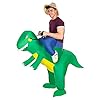 Morph MCROITR Inflatable Costume, Unisex, T-Rex for Riding Adults, Unit Size