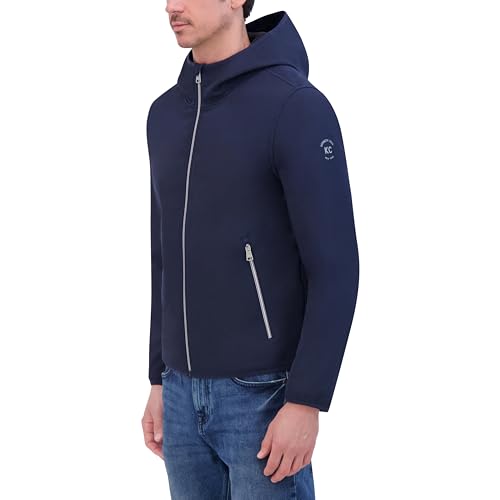 Kenneth Cole Men's Hooded Soft Shell with Coil Zip Detail3