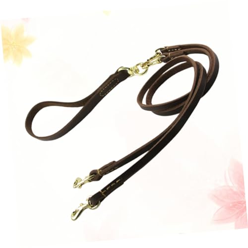 Laisse double pour chien en cuir réglable Toyvian pour petit chiot - 6