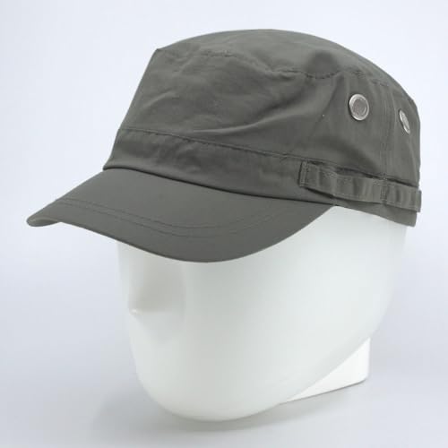 Image of The Vintage Year Washed Cotton Distressed Cadet Hat - Tactical Military Baseball Cap for Men & Women, Outdoor Casual Wear