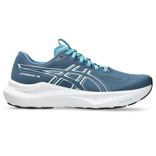 ASICS Women's GT-2000 14 Running Shoes, 8, Winter SEA/White