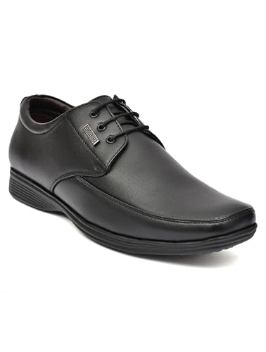 Image of Men's Premium Synthetic Leather Formal Derby Shoes | Ultra-Lightweight Airmix Sole Lace-Up Office Wear