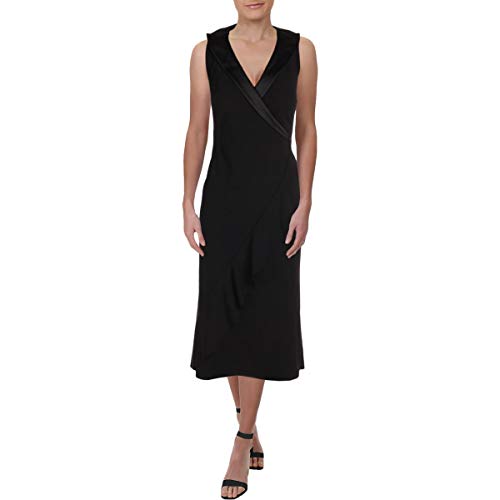 Ralph Lauren Womens Basilia Midi Dress, Black, 4