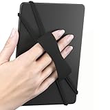 Goodliest Silicone Hand Strap for Kindle Tablets Universal High Elasticity Secure Lightweight E-Book Reader Finger Handle Grip Holder for Kindle Accessories Black