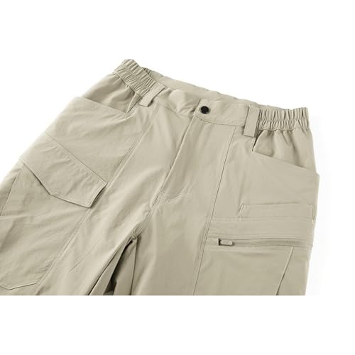 ADHOWBEW Men Cargo Pants Lightweight Baggy Big and Tall Elastic Waist Tactical Work Hiking Relaxed Fit Trousers 7