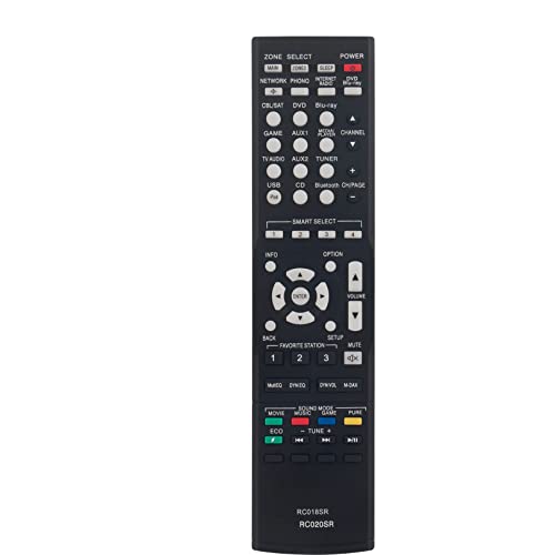 VINABTY RC018SR RC020SR Replacement Remote Compatible with Marantz AV Receiver NR1504 NR1504BL NR1504/N1B NR1403 NR1504/U1B NR1504/N1SG NR1504/K1B