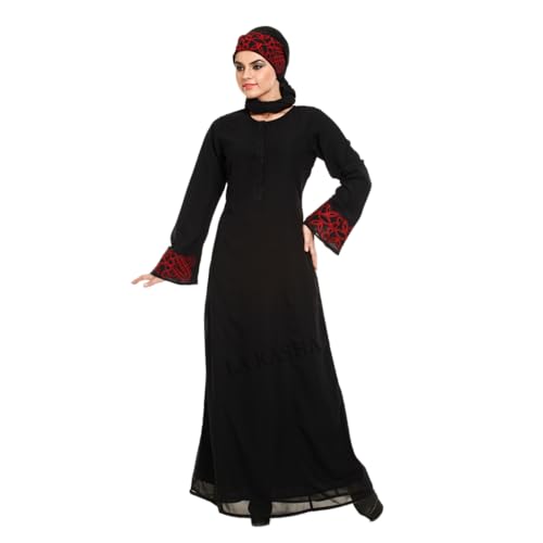 Abaya ensemble hijab brodé LA KASHA pour les fêtes et l'Aïd
