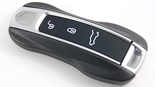 Automobile Locksmith Smart Remote Case Shell fits Cayenne Taycan 911 Panamera keyless remote key fob, Black