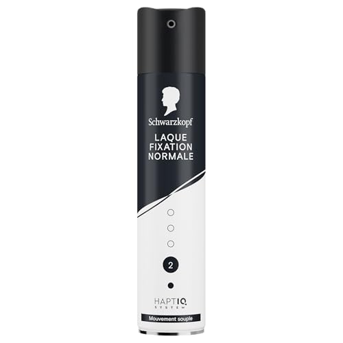 SCHWARZKOPF, Laque Fixation Normale, Mouvement souple, Technologie Haptiq System, Résultat naturel, Formule végane, Sans silicone, Fixation normale, Tenue...