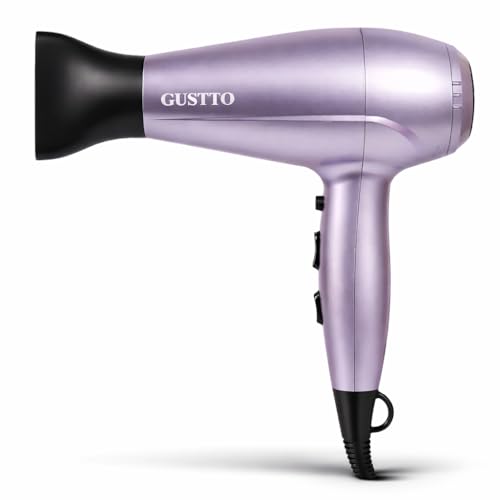 Image of Hair Dryer for Women | Fast Drying, Low Heat Damage, Smooth & Frizz-Free Hair | 1800-2000W Professional Blow Dryer with Cool Shot | Gustto Elevate (Lavender), BIS certified