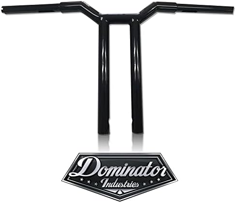 Dominator Industries 1 1/4 Inch Lane Splitter MX-T Bar, 14 Inch, Gloss Black Compatible With 1996-2022 Dyna, Street Bob, Low Rider s, Fat Bob, slim and Sportster