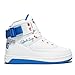 Ewing Men's 33 HI x Orion Rebound Basketball Shoes | Retro 1990 Design Ankle Strap Hybrid Athletic Team Sports Shoes, White/Blue/Orange, 8