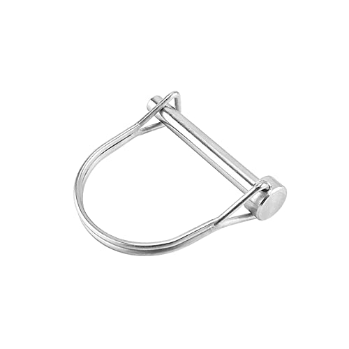 10 Pcs Trailer Coupler Pin 1/4"Diameter Wire Lock Pin Pto Shaft Locking Pin Heavy-Duty Quick Release Coupler Pin Round Arch Safety Pin Retainer For Farm Wagons Lawn Garden (Silver) #TOP2
