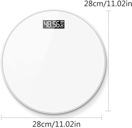 Báscula digital redonda de baño con vidrio templado miniatura 2