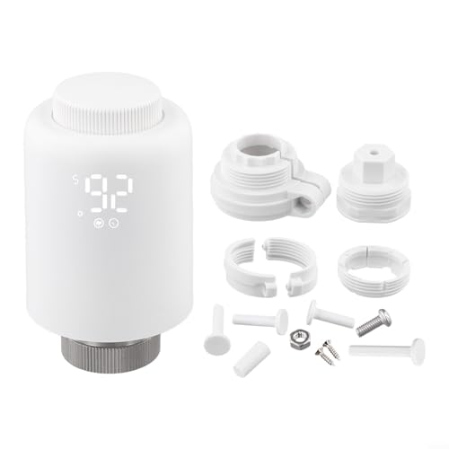 3.0 Termostato inalámbrico programable válvula del radiador con protocolo con voz, control remoto APP y programación semanal de la temperatura