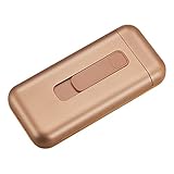 シガレットケース タバコケース ライター付きシガレットボックス 電子ライター付き USB 充電式 20本収納 大容量 防水 防湿 落下防止 収納ボックス 携帯 便利 多機能 旦那様 彼氏へ デー プレゼント タバコ 男女兼用 誕生日プレゼント 贈り物 ビジネスギフト (ゴールド)