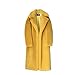 Liu Song Manteau d'hiver élégant en fausse fourrure Manteau en peluche en fausse fourrure pour dames Manteau de qualité en fourrure ample Veste d'hiver chaude et épaisse - jaune, XXL