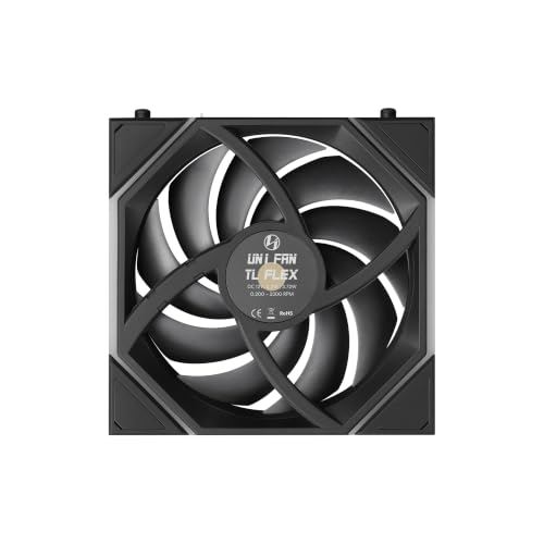Image of Lian Li UNI Fan TL Flex 120 Reverse Blade ARGB PWM Fan, Black