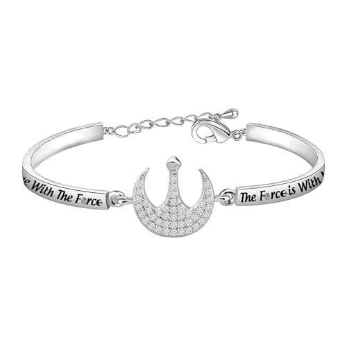 Movie Inspire Bracelet I Am One with The Forc The Forc is with Me Jewelry Funny Gift