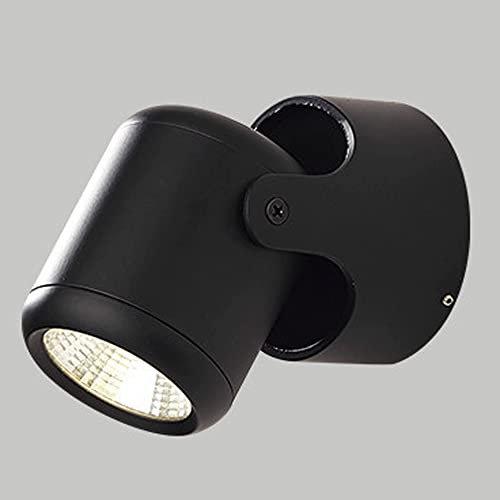 Lámpara de pared de aluminio con foco de pared de un solo cabezal LED de 9W, apliques de iluminación de cocina, cabezal de foco ajustable de 270 °, bañadores de pared minimalistas modernos para mural,