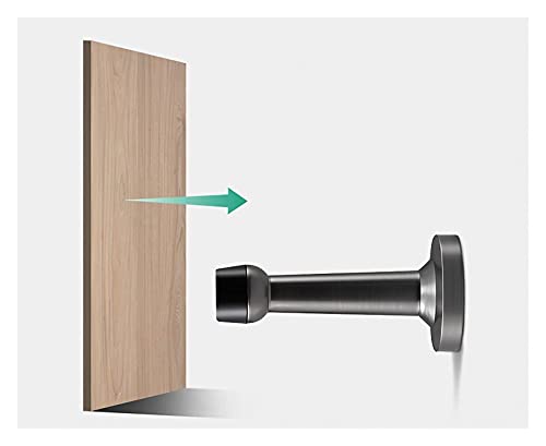 Arrêts de porte muraux Black Nickel avec embout caoutchouc insonorisant - 3