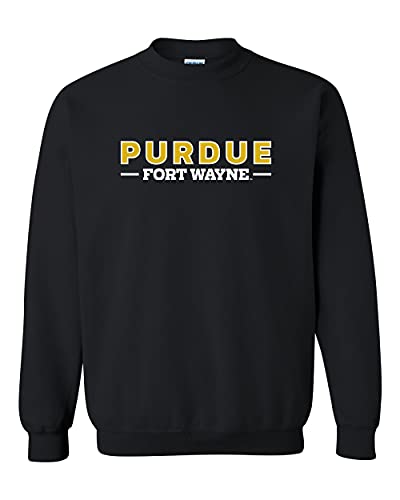 CreateMyTee | Purdue Fort Wayne Text Only Crewneck Sweatshirt