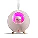 Upgraded Ultrasonic Ultra-Quiet 220ml USB Cute Cool Mist Mini Humidifier, for Kids Baby Nursery Bedroom, 7-Color Lights 2 Mist Mode Auto Shutoff Whisper Silent Small Humidifier (Small, Pink)