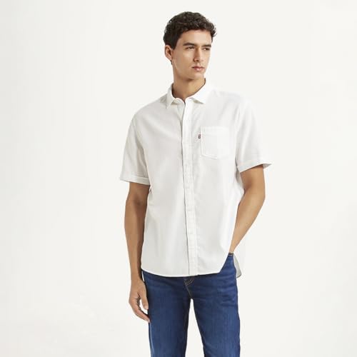Image of Levi's Men's Cotton Solid Slim Fit Shirt