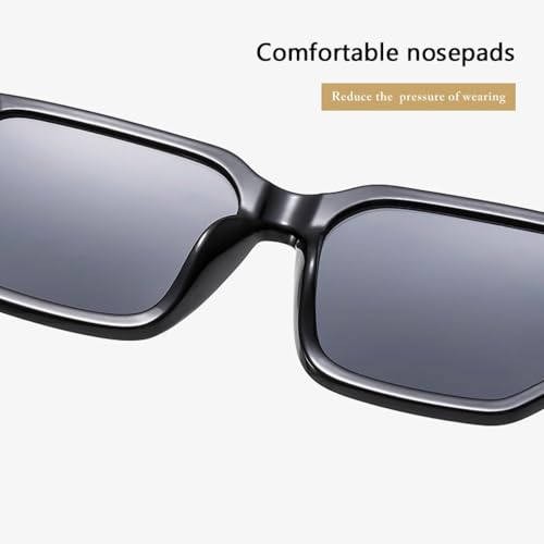 Fashion Trendy Large Frame Sunglasses Retro Eyeglasses Wide Edge Lens Leg4