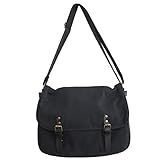 GRPKSSIB Unisex Messenger Bag Canvas Shoulder Bag Denim Crossbody Bag Large Capacity Bag for Women Men