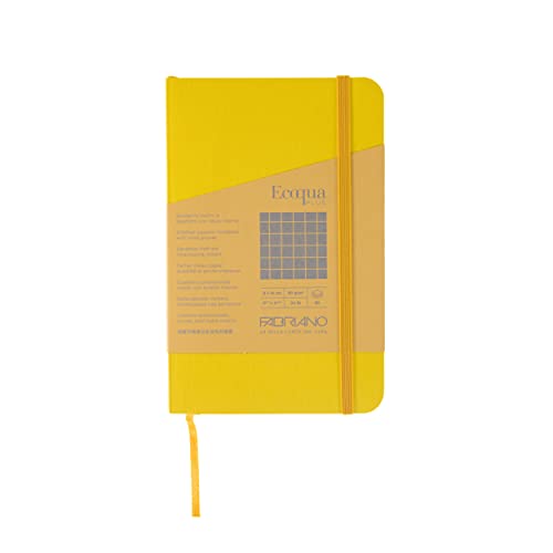 Cahier relié Fabriano Ecoqua Plus jaune pour ne plus perdre vos idées
