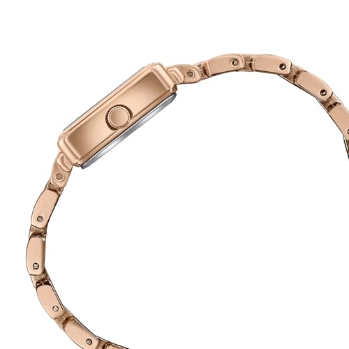 Image of Sonata Poze 8 Quartz Analog with MOP Brown Dial IP Rose Gold Solid Link Strap Watch for Women - SP80178WM01