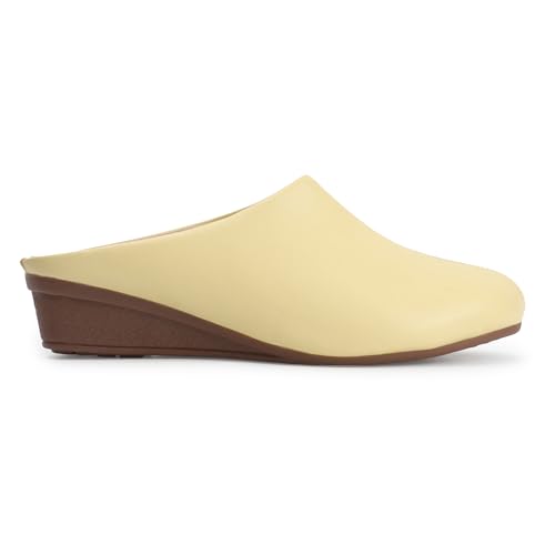 Image of Mules for Women, Open Back Wedge Heel Slip on Formal Shoes & Sandals Girls