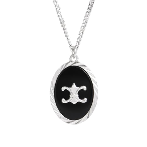 セリーヌ モノクローム ネックレス ビーズ オニキス&ロジウムフィニッシュ CELINE モノクローム ビーズ ネックレス / オニキス & ロジウム