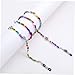 NOLITOY Fashion Rice Bead Eyeglass Chain, Anti-slip Glasses Cord Holder Strap for Women, Lightweight Eyewear Retainer Suitable for Sunglasses and Reading Glasses